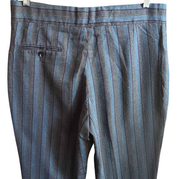 34x30 Vintage Men's Flare Striped Dress Pants 1970's Flare true Mod Slacks USA - Picture 4 of 8